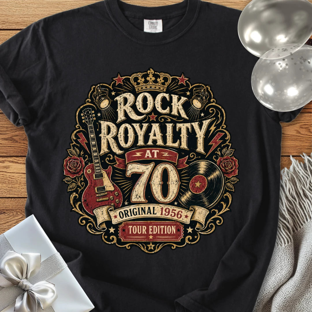 Rock Royalty at 70, Original 1956 Tour Edition - Premium 70th Birthday T-Shirt