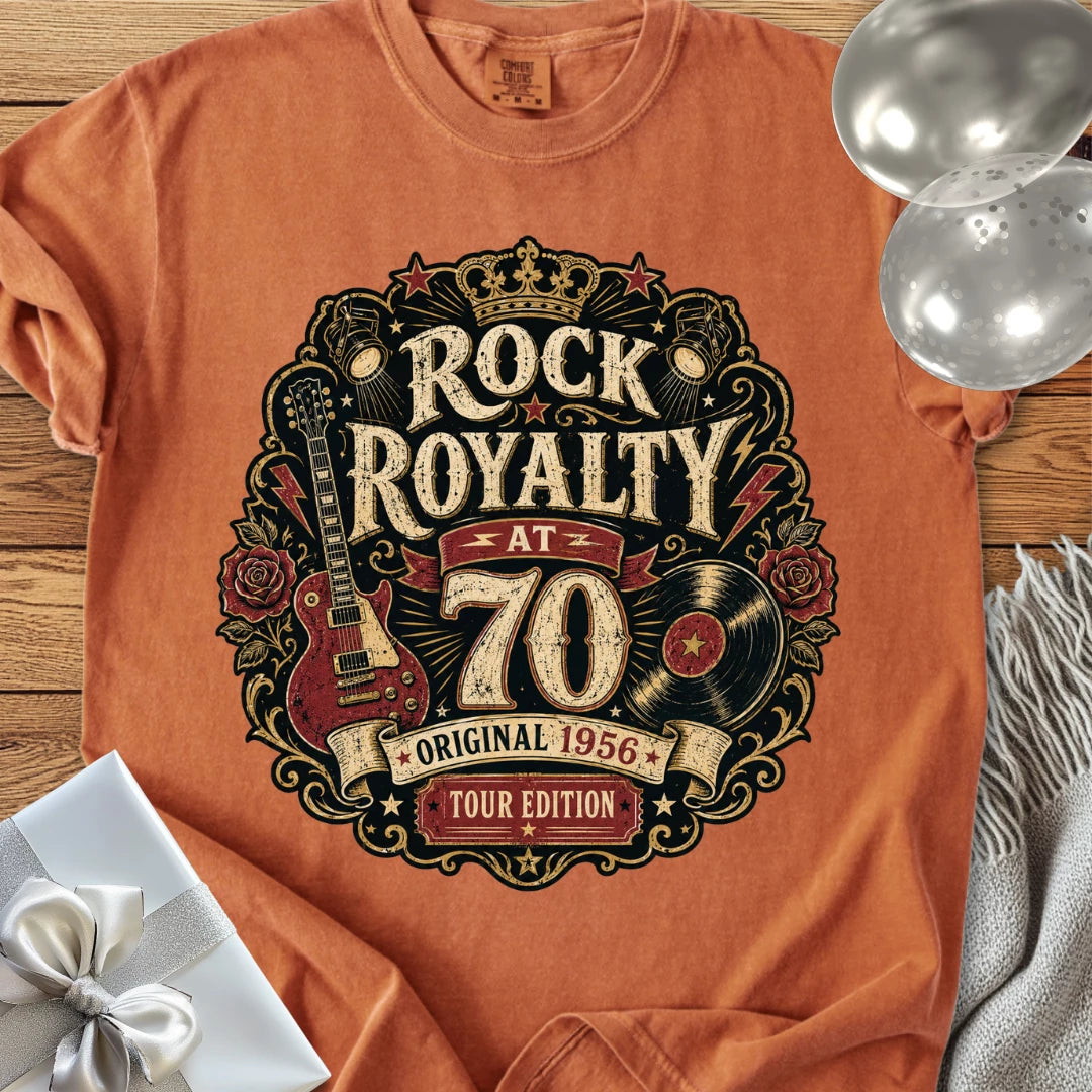 Rock Royalty at 70, Original 1956 Tour Edition - Premium 70th Birthday T-Shirt