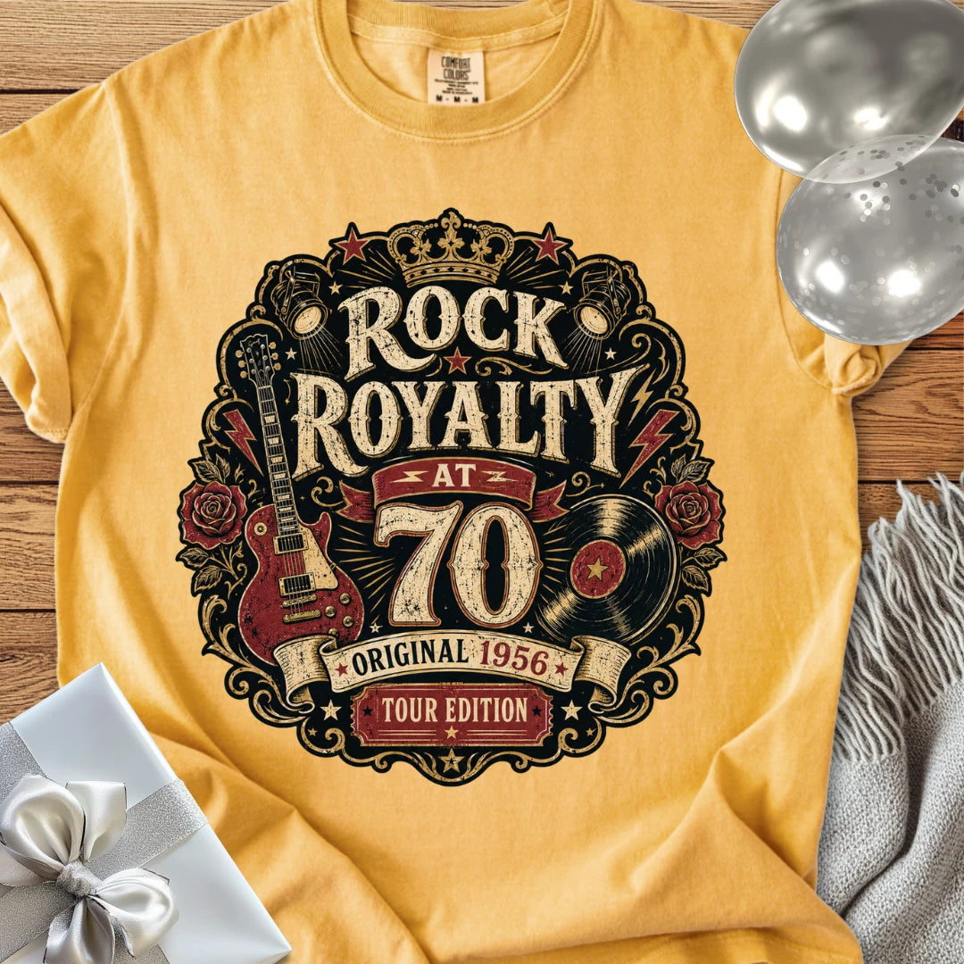 Rock Royalty at 70, Original 1956 Tour Edition - Premium 70th Birthday T-Shirt
