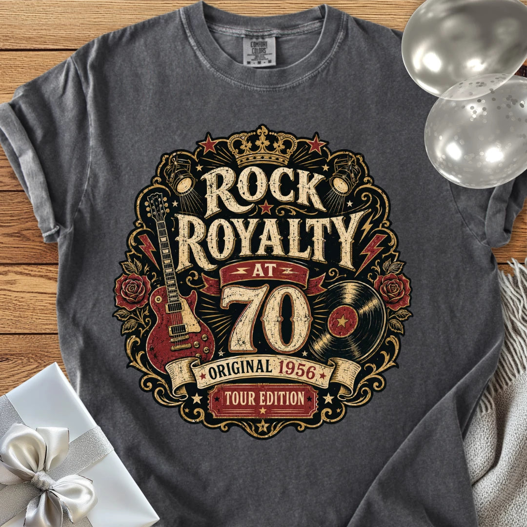 Rock Royalty at 70, Original 1956 Tour Edition - Premium 70th Birthday T-Shirt