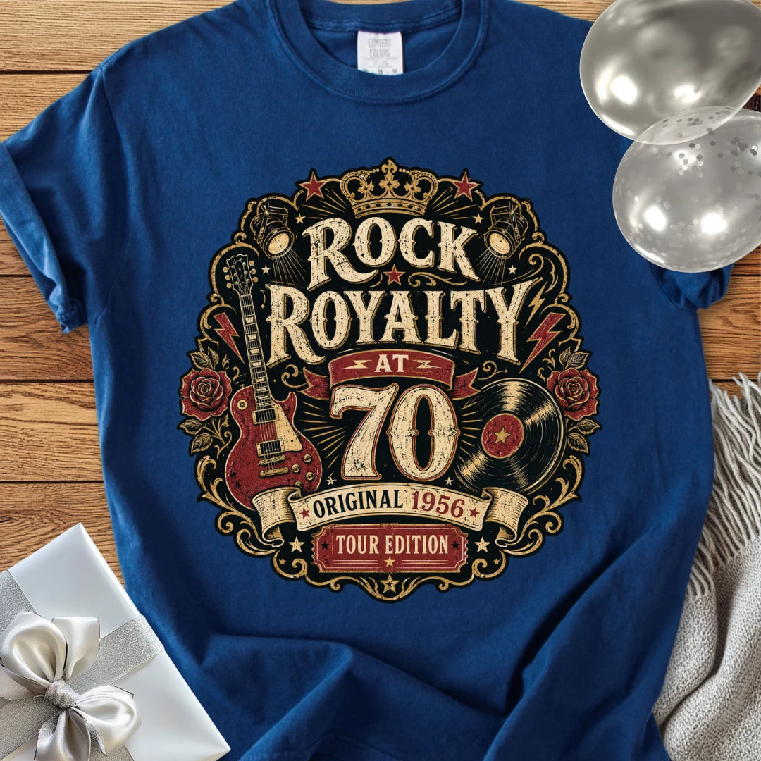 Rock Royalty at 70, Original 1956 Tour Edition - Premium 70th Birthday T-Shirt