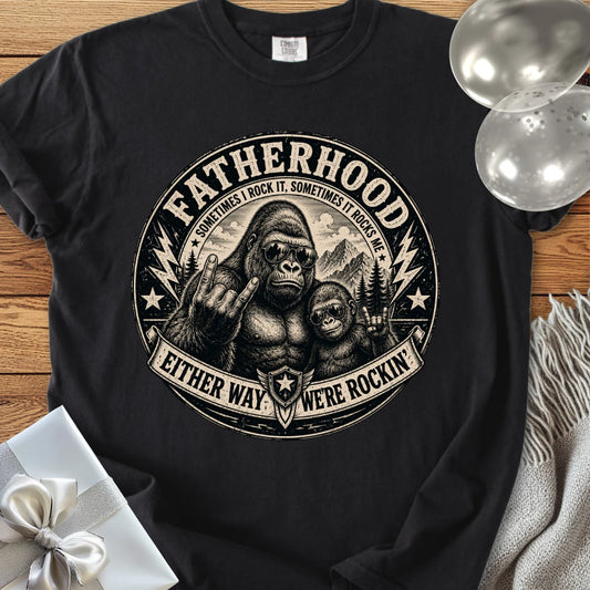 Rockin' Fatherhood - Premium Parenting T-Shirt
