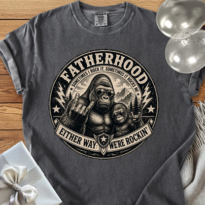 Rockin' Fatherhood - Premium Parenting T-Shirt