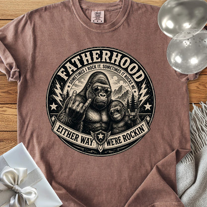 Rockin' Fatherhood - Premium Parenting T-Shirt