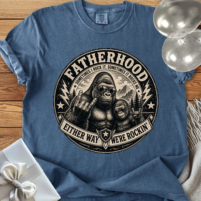 Rockin' Fatherhood - Premium Parenting T-Shirt
