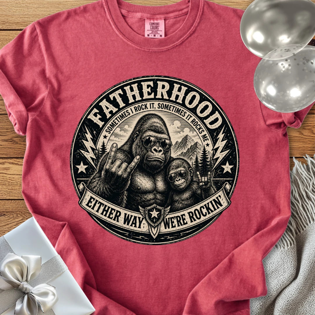 Rockin' Fatherhood - Premium Parenting T-Shirt