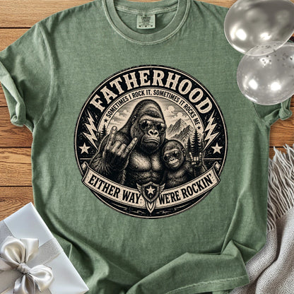 Rockin' Fatherhood - Premium Parenting T-Shirt