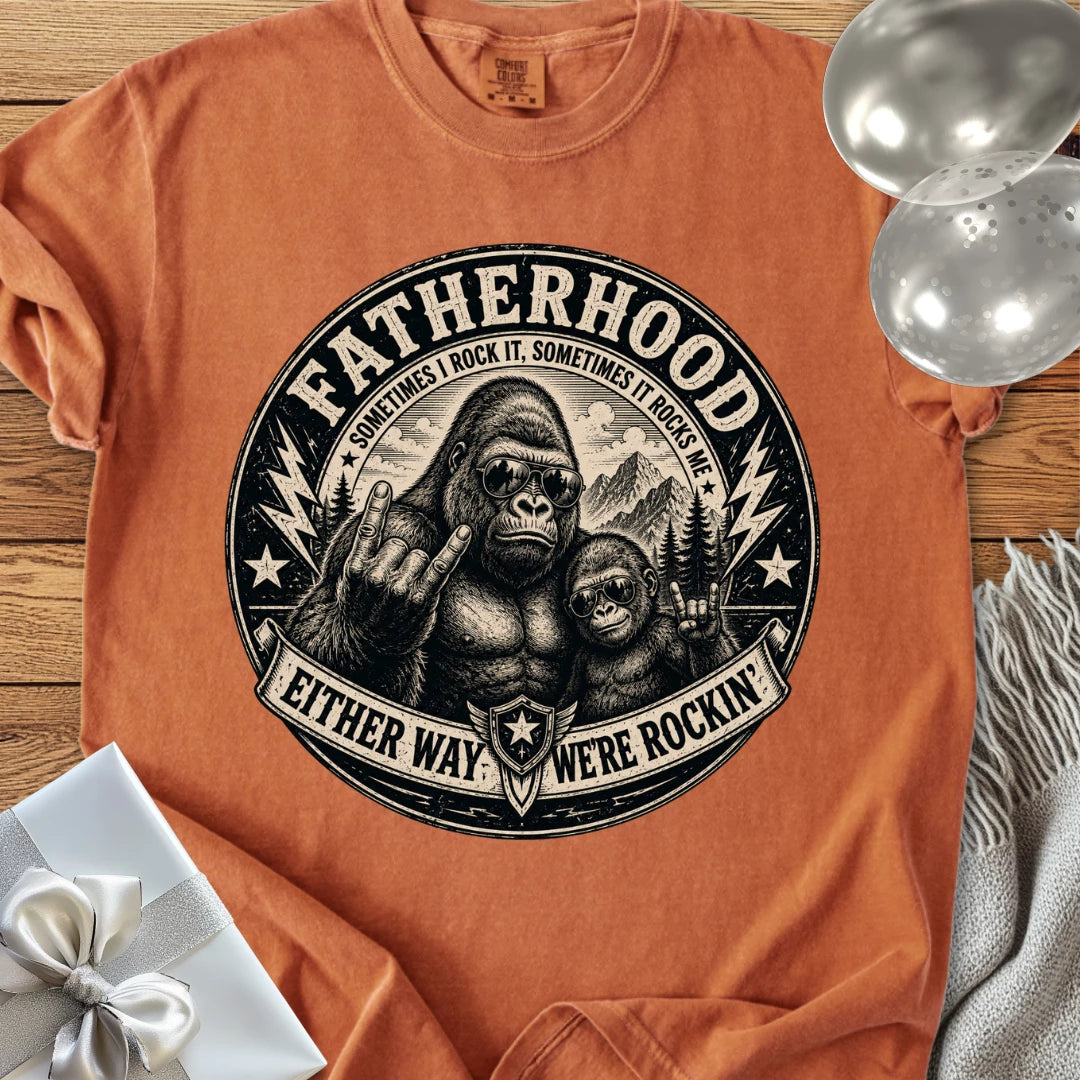 Rockin' Fatherhood - Premium Parenting T-Shirt