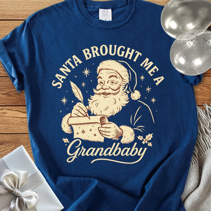 Santa Brought Me a Grandbaby - Premium Christmas T-Shirt
