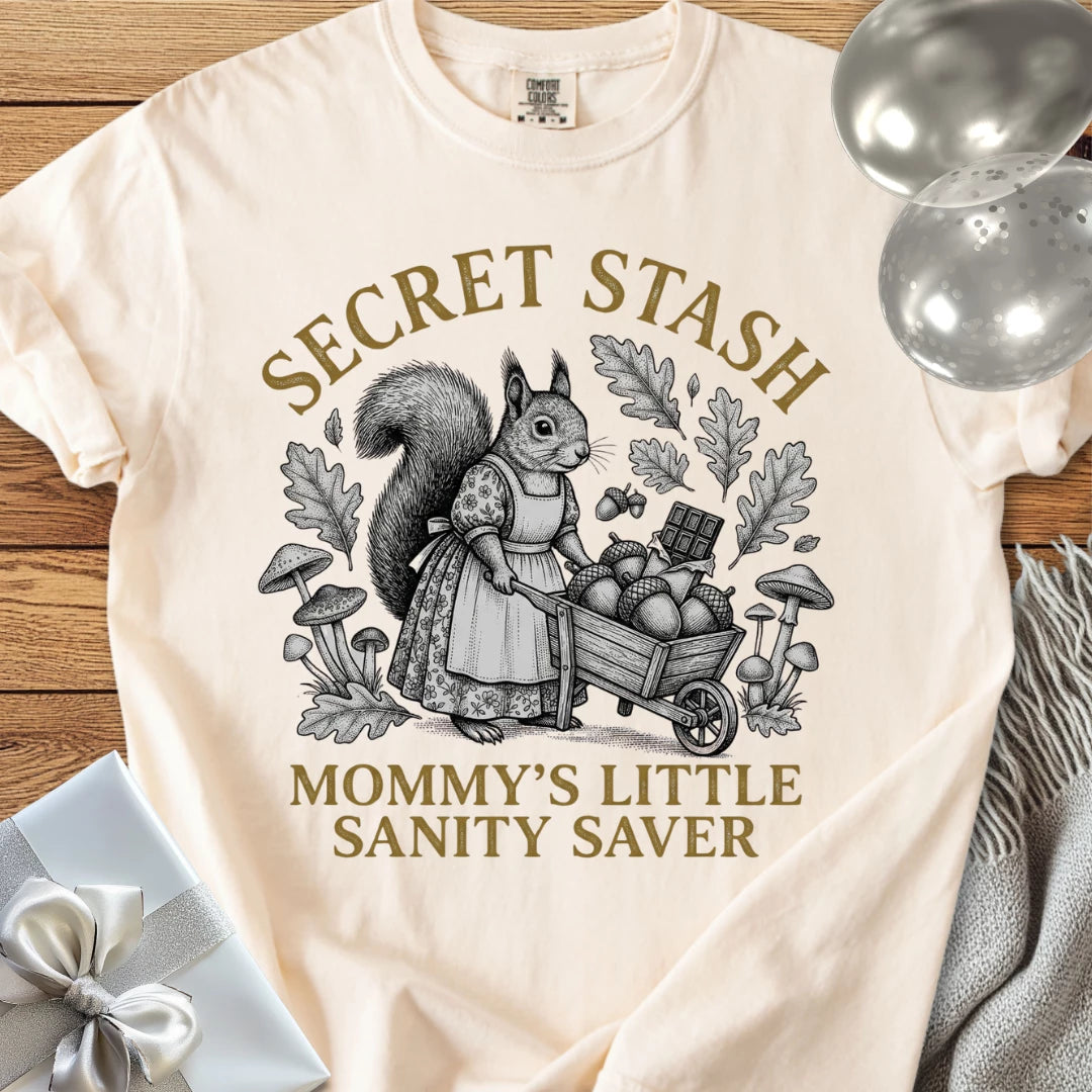 Secret Stash, Mommy's Little Sanity Saver -  Premium Parenting T-Shirt