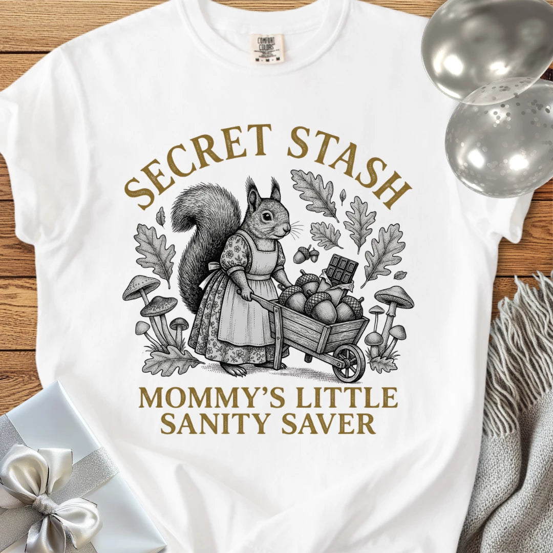 Secret Stash, Mommy's Little Sanity Saver -  Premium Parenting T-Shirt