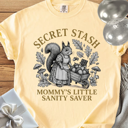 Secret Stash, Mommy's Little Sanity Saver -  Premium Parenting T-Shirt