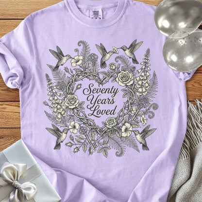 Seventy Years Loved - Premium 70th Birthday T-Shirt