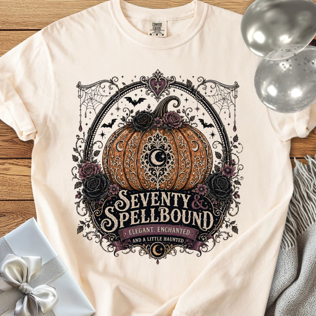 Seventy & Spellbound - Premium Halloween 70th Birthday T-Shirt