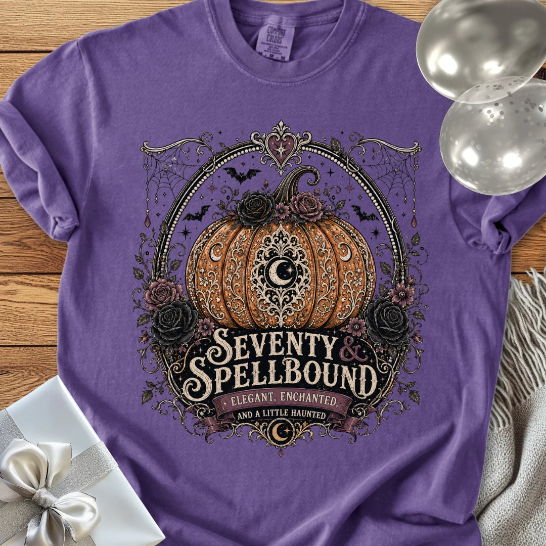 Seventy & Spellbound - Premium Halloween 70th Birthday T-Shirt