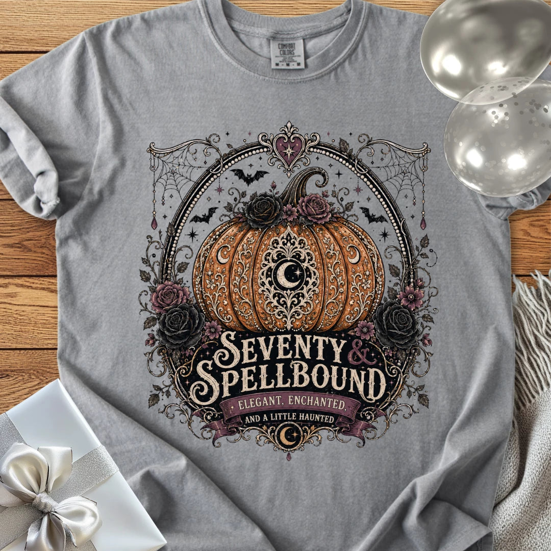 Seventy & Spellbound - Premium Halloween 70th Birthday T-Shirt