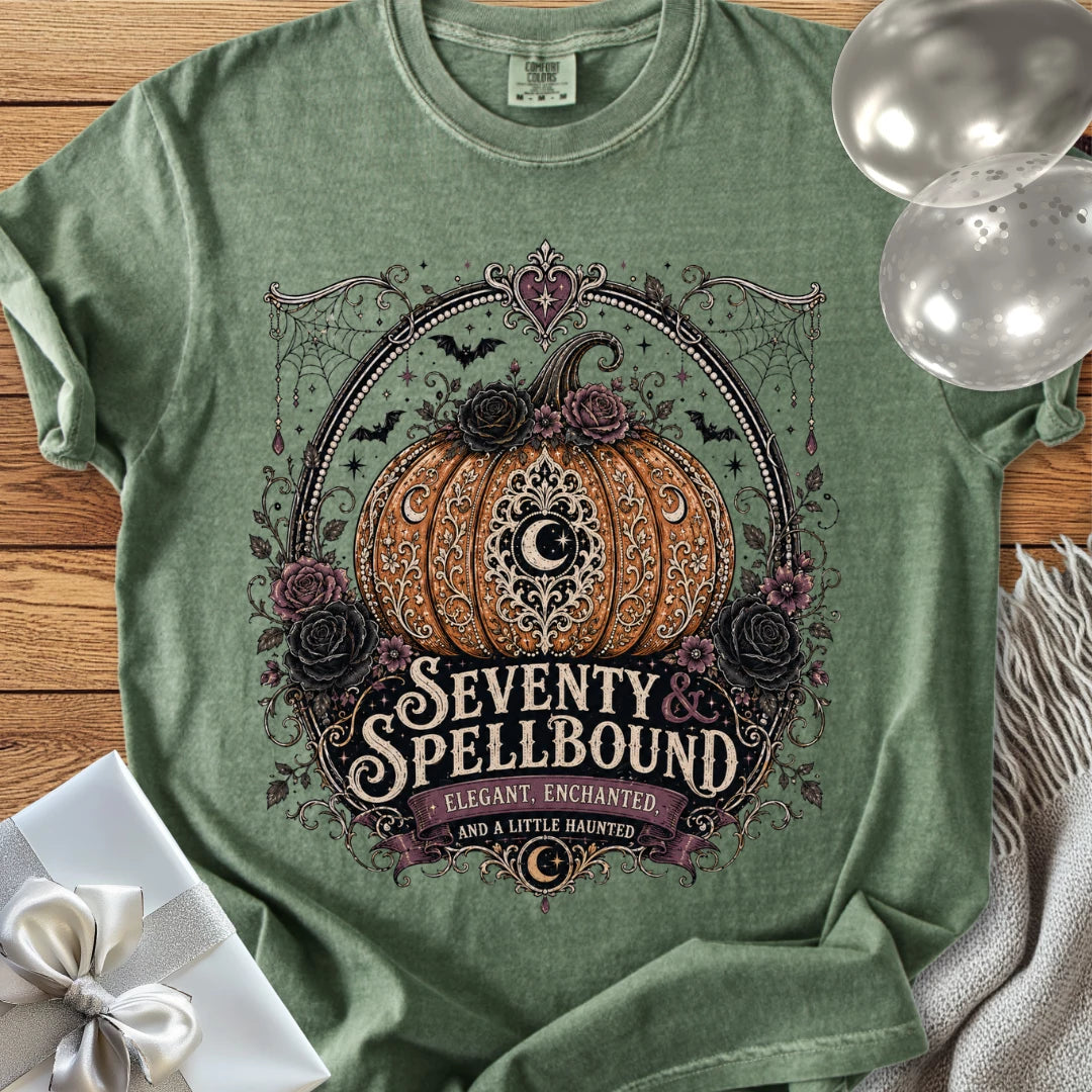 Seventy & Spellbound - Premium Halloween 70th Birthday T-Shirt