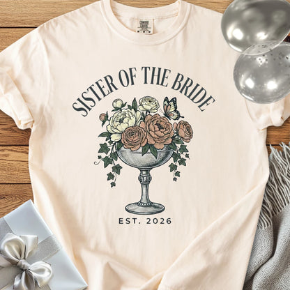 Sister of the Bride, Est. 2026 - Premium Wedding T-Shirt