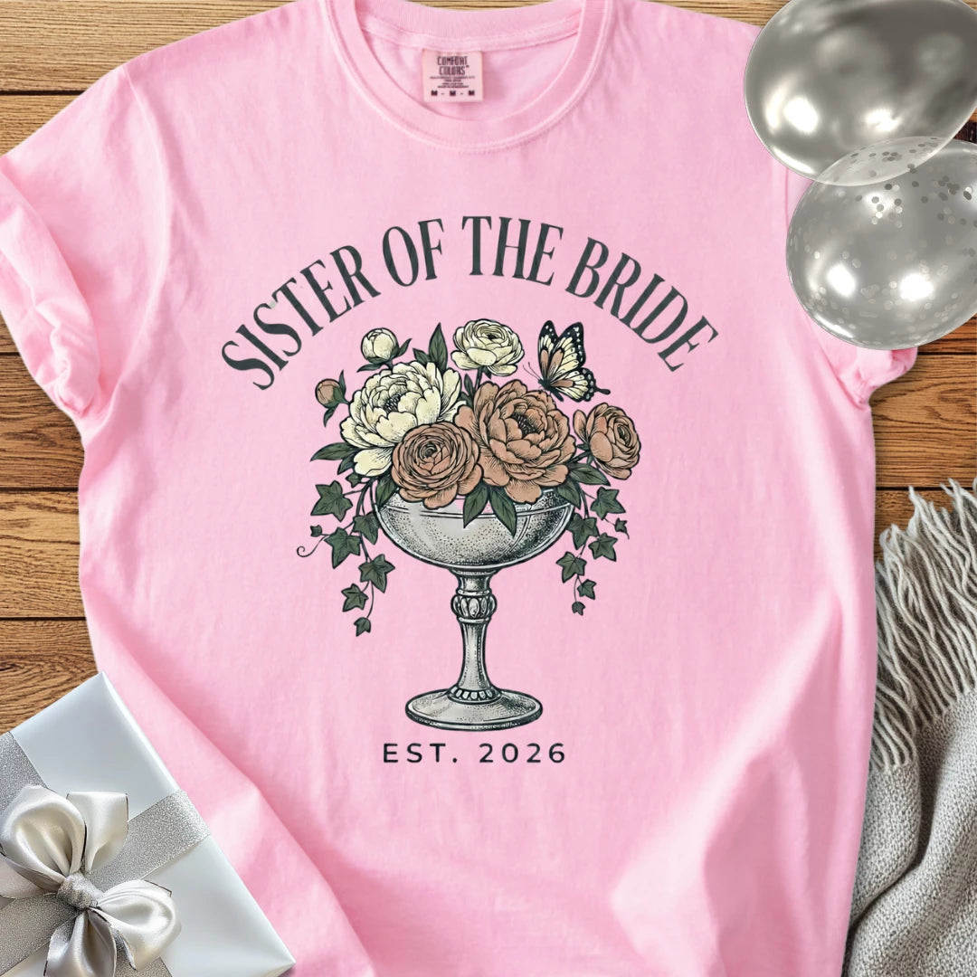 Sister of the Bride, Est. 2026 - Premium Wedding T-Shirt