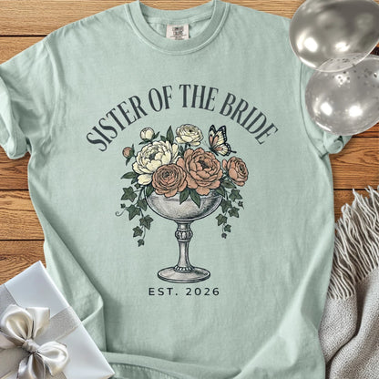 Sister of the Bride, Est. 2026 - Premium Wedding T-Shirt