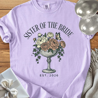 Sister of the Bride, Est. 2026 - Premium Wedding T-Shirt