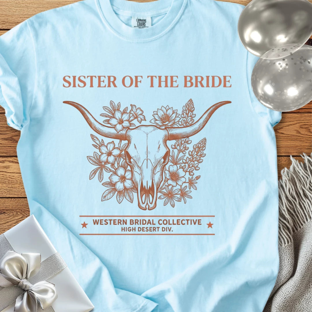 Sister of the Bride - Premium Western Style Wedding T-Shirt