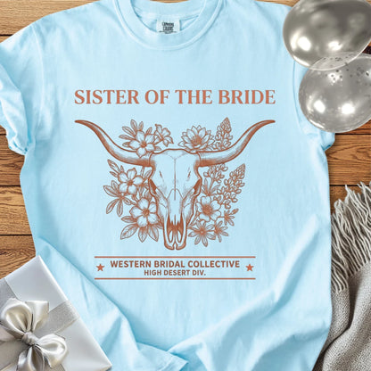 Sister of the Bride - Premium Western Style Wedding T-Shirt
