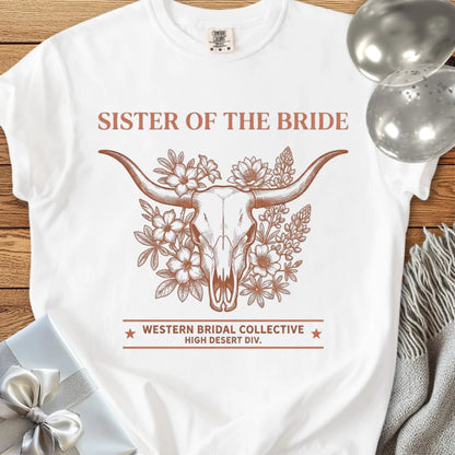 Sister of the Bride - Premium Western Style Wedding T-Shirt