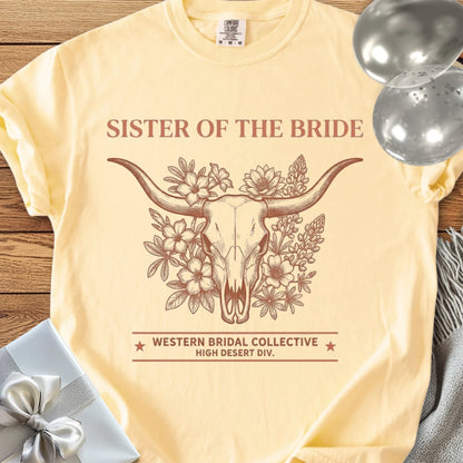 Sister of the Bride - Premium Western Style Wedding T-Shirt