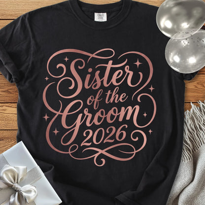 Sister of the Groom  2026 - Premium Wedding T-Shirt