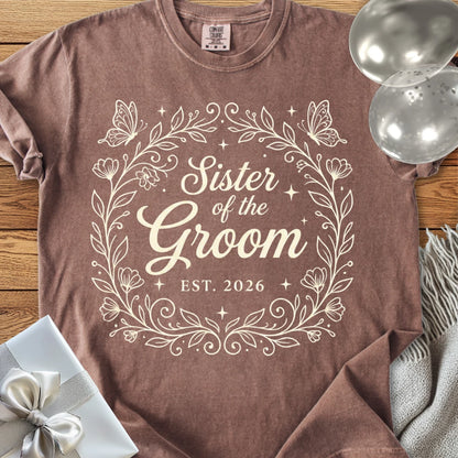 Sister of the Groom, Est 2026 - Premium Wedding T-Shirt
