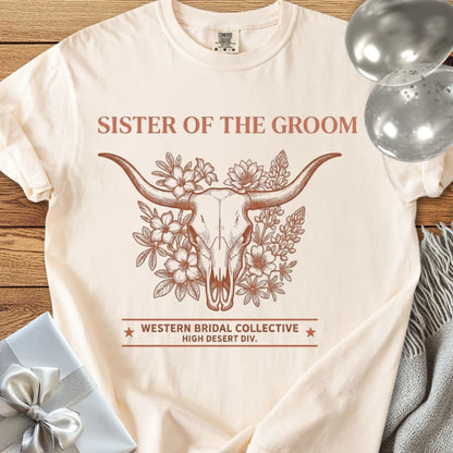 Sister of the Groom - Premium Western Style Wedding T-Shirt