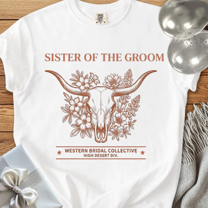 Sister of the Groom - Premium Western Style Wedding T-Shirt