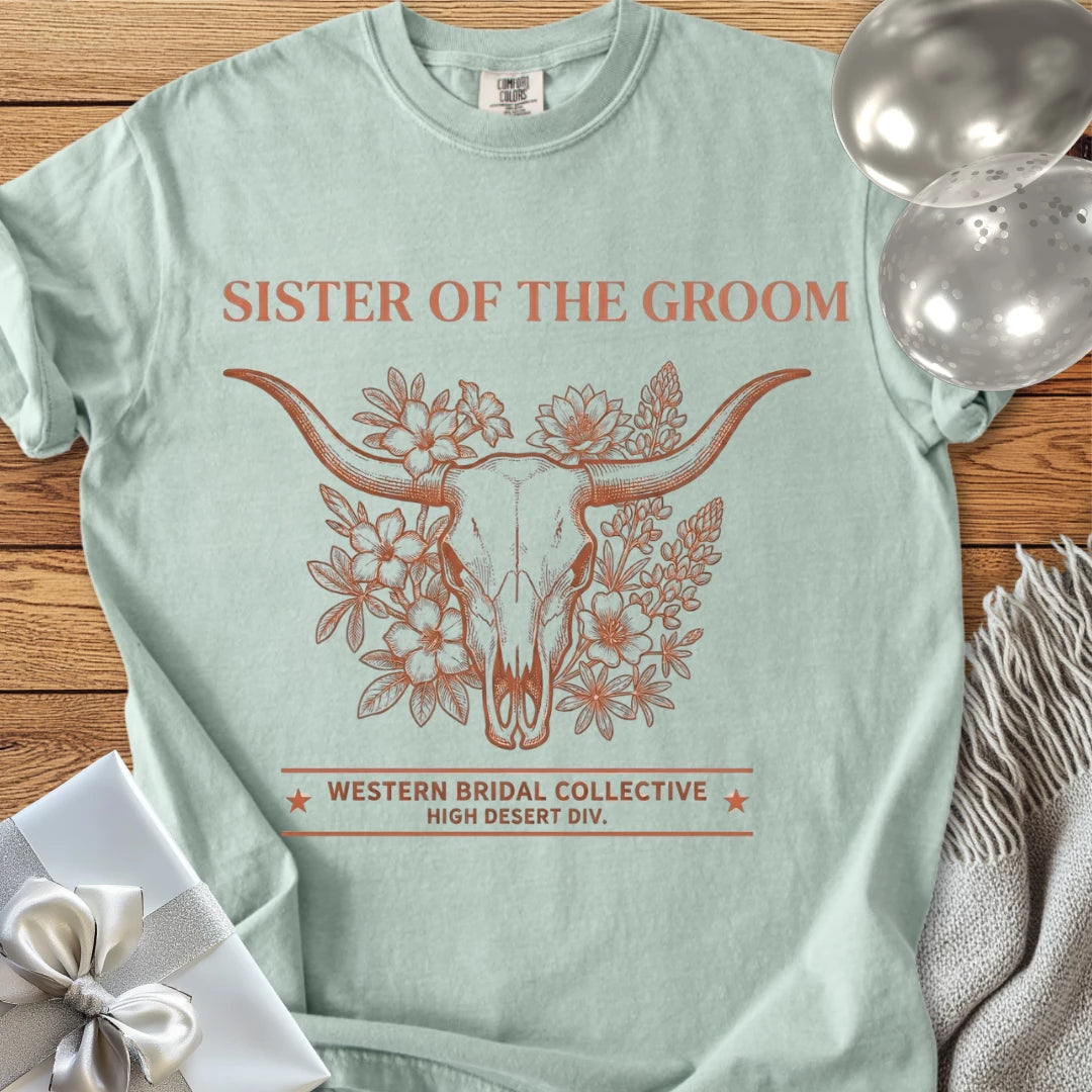 Sister of the Groom - Premium Western Style Wedding T-Shirt