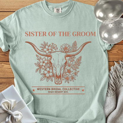 Sister of the Groom - Premium Western Style Wedding T-Shirt