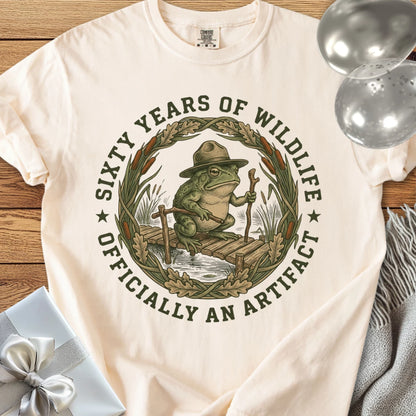 Sixty Years of Wildlife T-Shirt, Officially an Artifact - Premium 60th Birthday T-Shirt