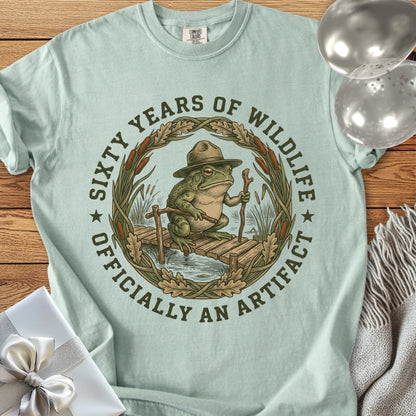 Sixty Years of Wildlife T-Shirt, Officially an Artifact - Premium 60th Birthday T-Shirt