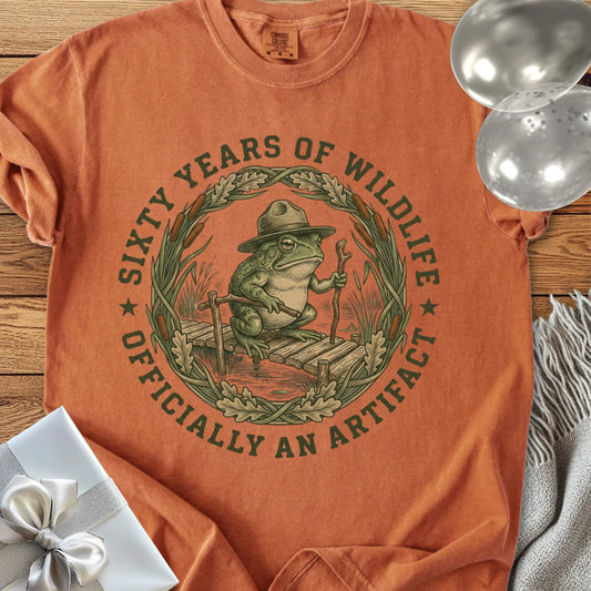 Sixty Years of Wildlife T-Shirt, Officially an Artifact - Premium 60th Birthday T-Shirt