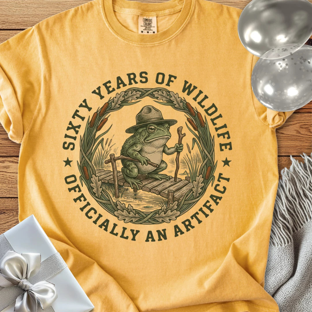 Sixty Years of Wildlife T-Shirt, Officially an Artifact - Premium 60th Birthday T-Shirt