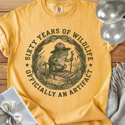 Sixty Years of Wildlife T-Shirt, Officially an Artifact - Premium 60th Birthday T-Shirt