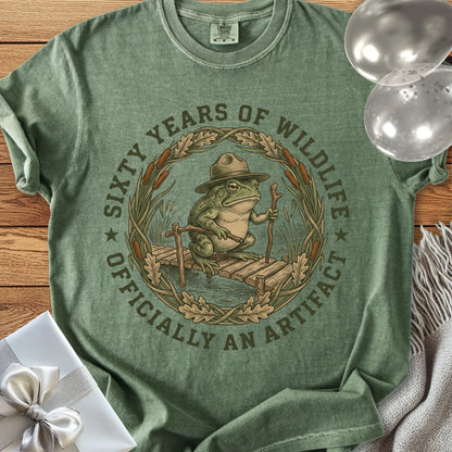 Sixty Years of Wildlife T-Shirt, Officially an Artifact - Premium 60th Birthday T-Shirt