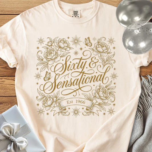 Sixty & Sensational, Est. 1966 - Premium 60th Birthday T-Shirt