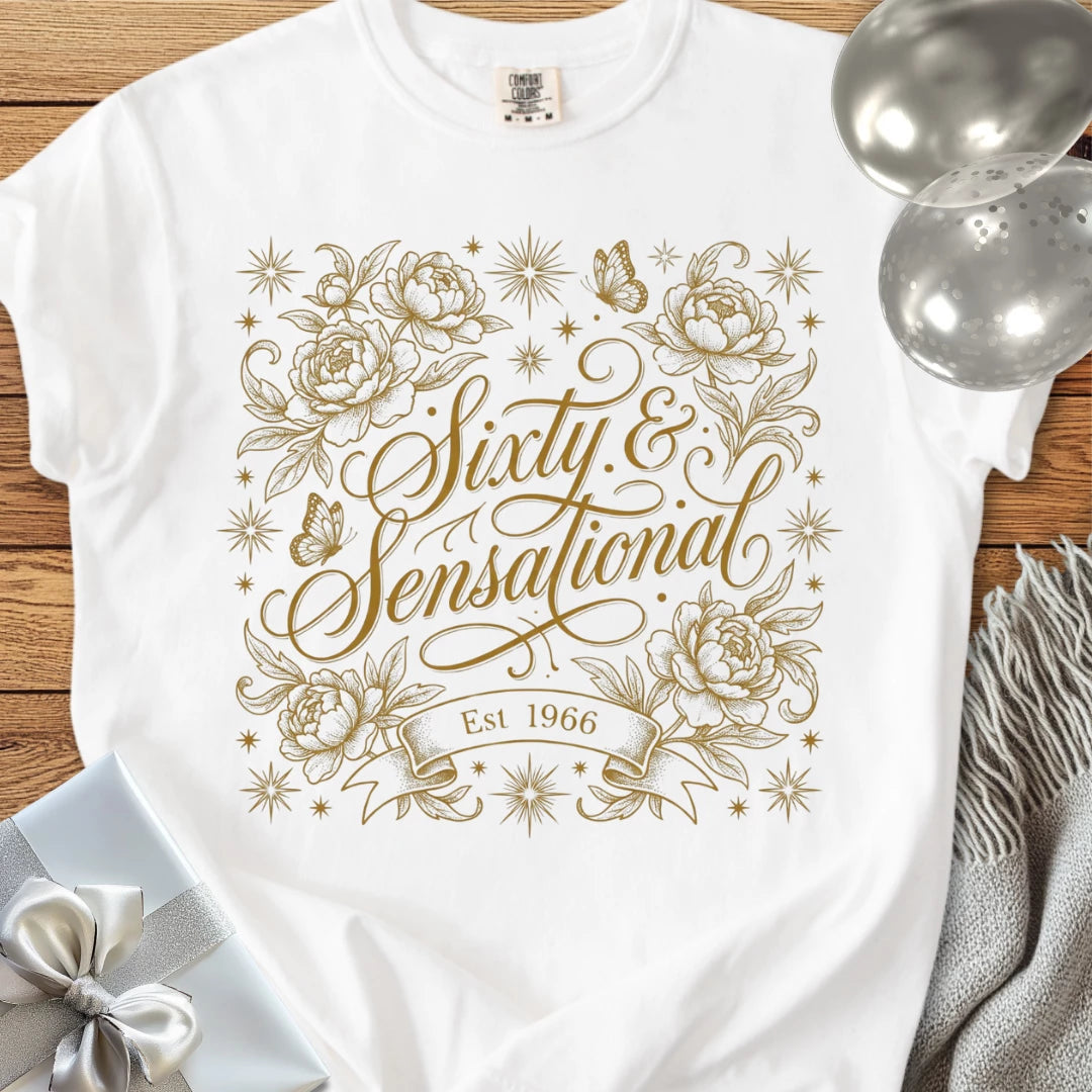 Sixty & Sensational, Est. 1966 - Premium 60th Birthday T-Shirt