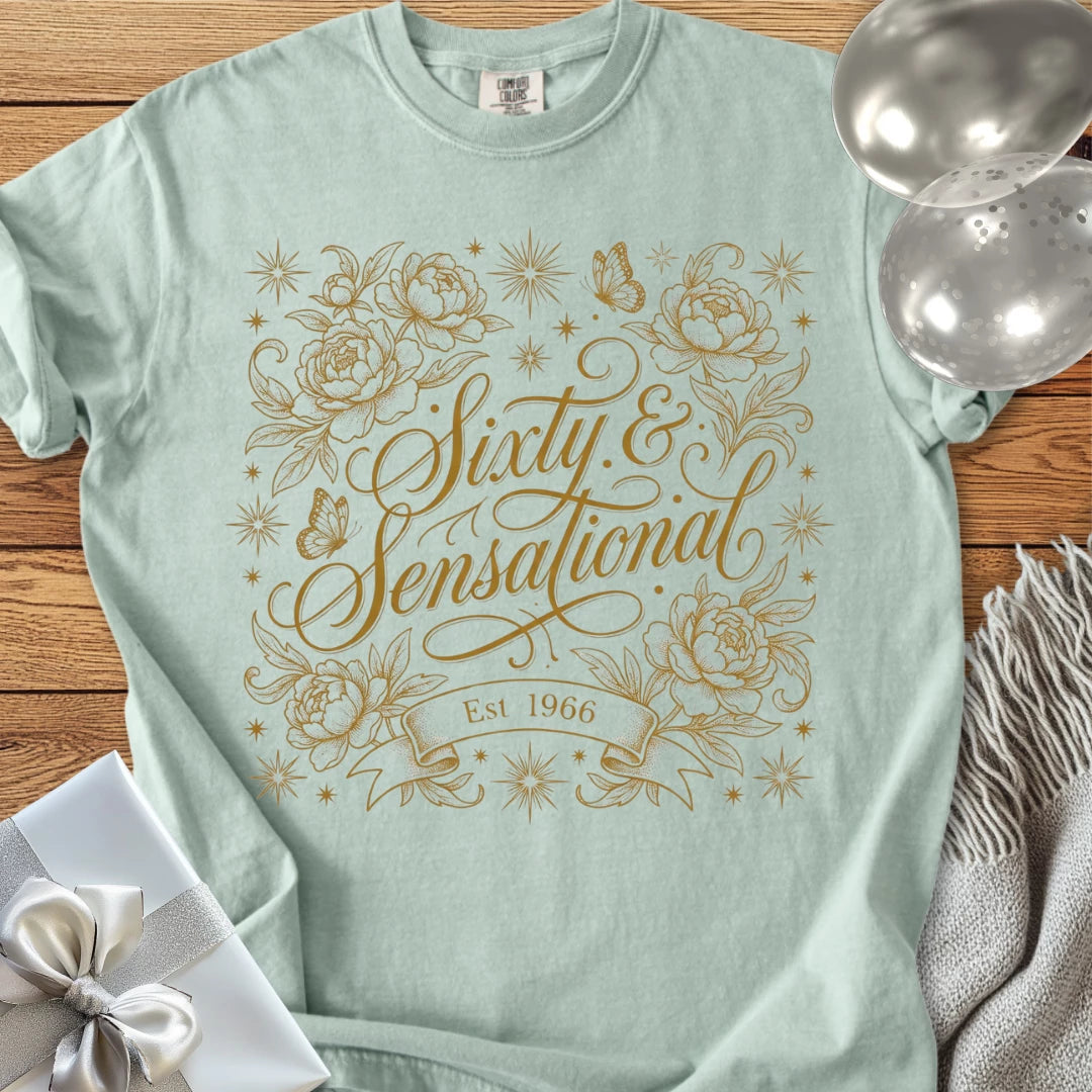 Sixty & Sensational, Est. 1966 - Premium 60th Birthday T-Shirt