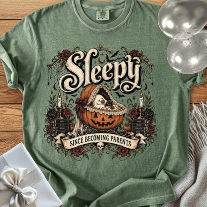 Sleepy Since Becoming Parents - Premium Parenting Halloween T-Shirt