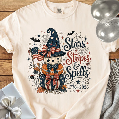 Stars, Stripes & Spells - Premium Halloween America 250 T-Shirt