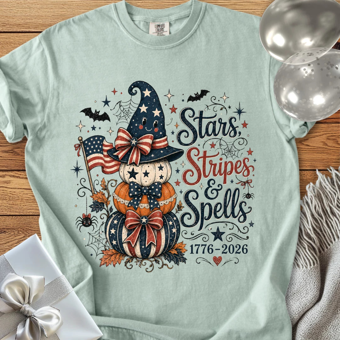 Stars, Stripes & Spells - Premium Halloween America 250 T-Shirt