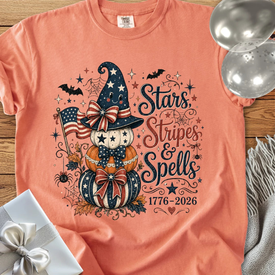 Stars, Stripes & Spells - Premium Halloween America 250 T-Shirt