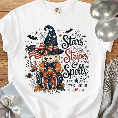 Stars, Stripes & Spells - Premium Halloween America 250 T-Shirt