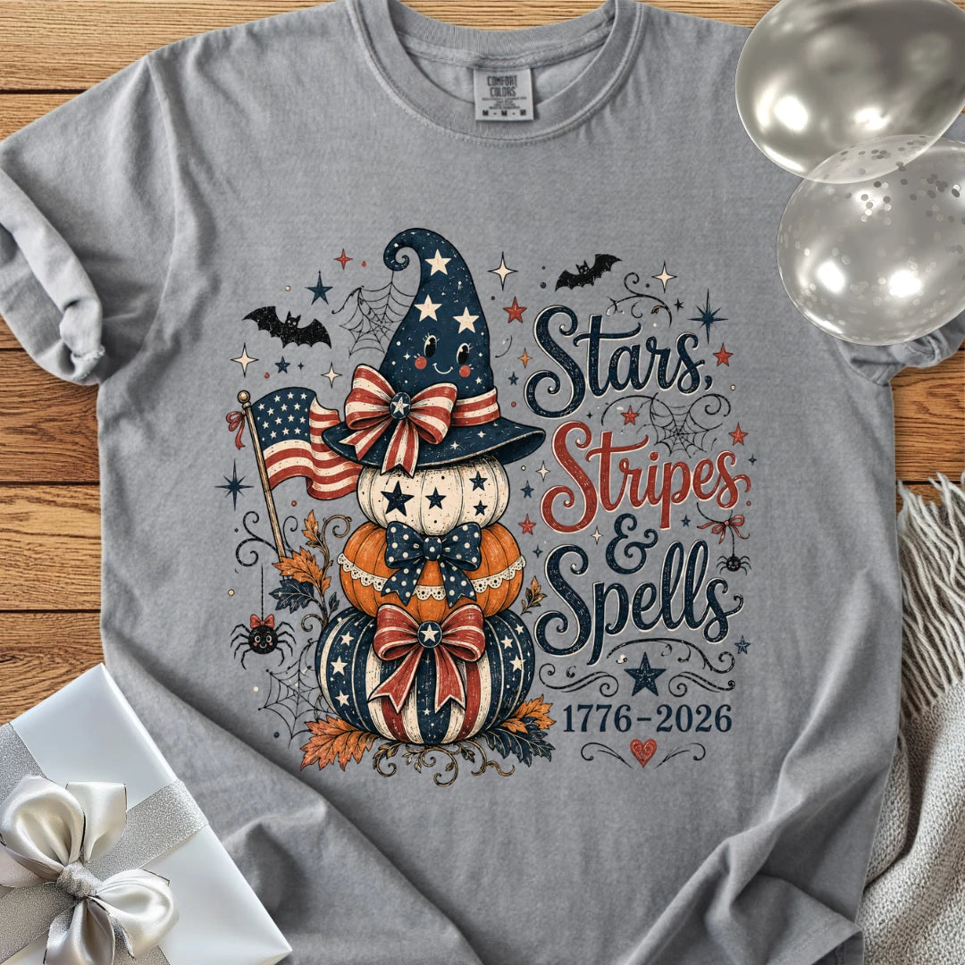 Stars, Stripes & Spells - Premium Halloween America 250 T-Shirt